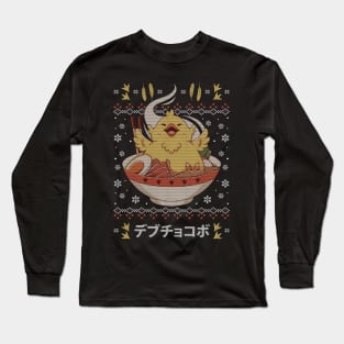 Fat Chocobo Ramen Christmas Sweater Long Sleeve T-Shirt